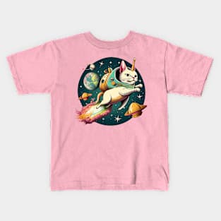 Catstronaut Magical Cat In Space Caticorn Lovers Fairy Tale Cat Kids T-Shirt